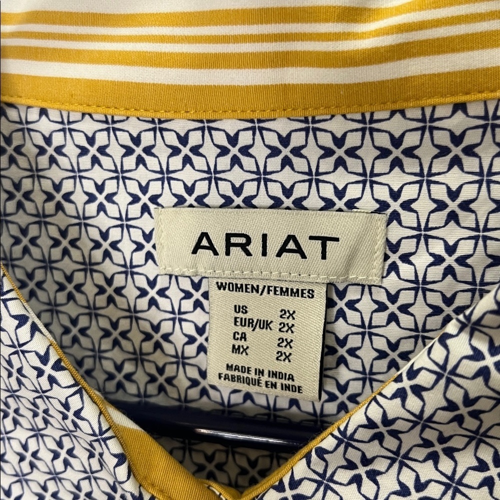 Ariat women’s long sleeve button down shirt stretch wrinkle resistant 2X - Picture 2 of 4